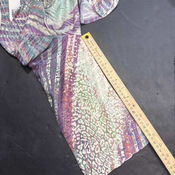 Soft Surroundings Boho Multi Mixed Print Geometric Knit Blouse Size M NWT - Picture 8 of 12